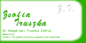 zsofia truszka business card